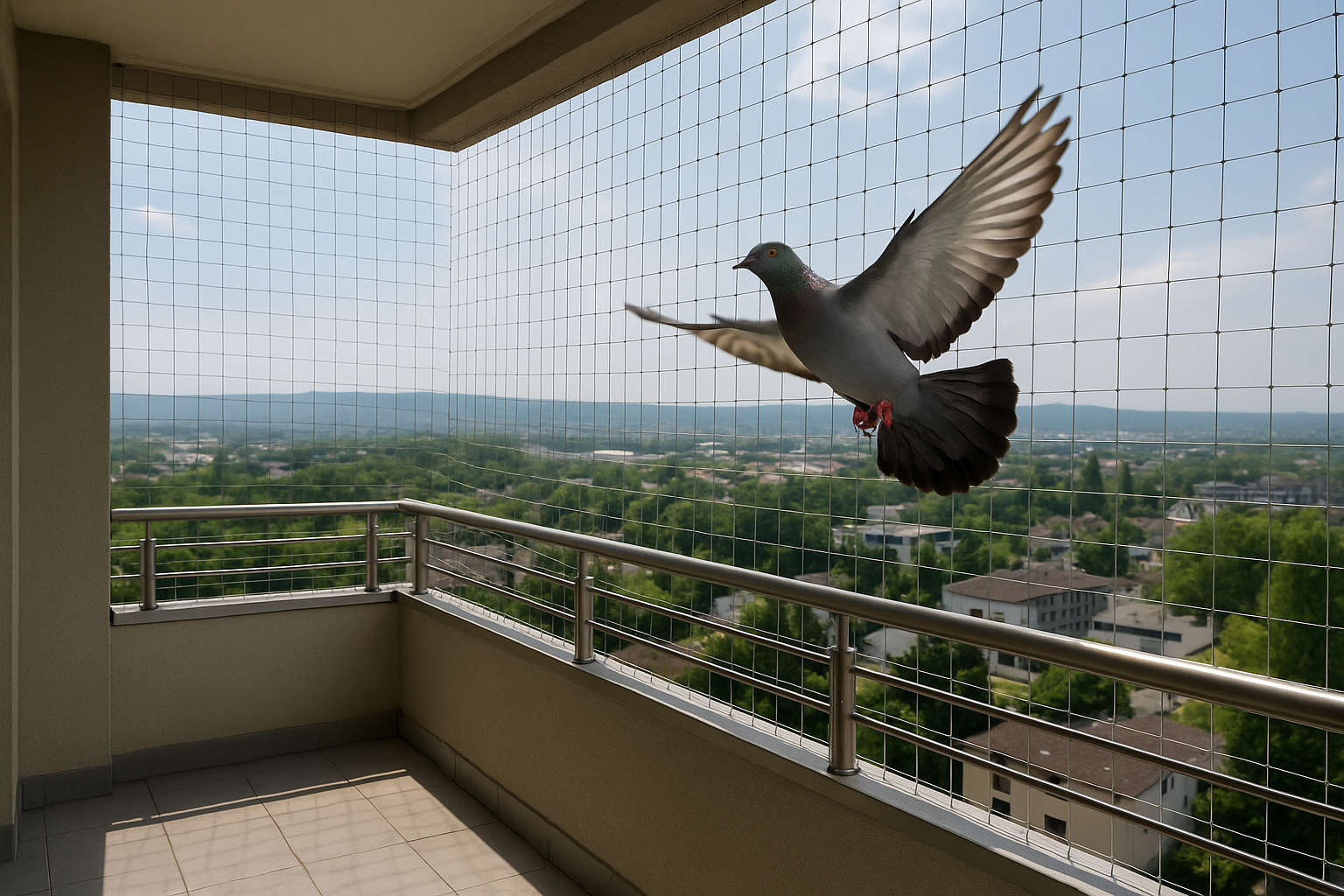 Pigeon safety nets for balcony and ducts